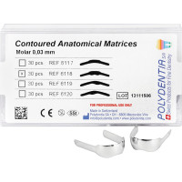 Anatomische Matrizen - 30 darabos csomag, für tiefe Molare, MOD Kavität - 6118 Anatomische Matrizen - 30 darabos csomag, für tiefe Molare, MOD Kavität - 6118
