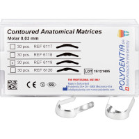Anatomische Matrizen - 30 darabos csomag, für Molare, MO Kavität - 6119 Anatomische Matrizen - 30 darabos csomag, für Molare, MO Kavität - 6119