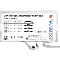 Anatomische Matrizen - 30 darabos csomag, für Molare, OD Kavität - 6120 Anatomische Matrizen - 30 darabos csomag, für Molare, OD Kavität - 6120