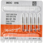 Diamanten 863, gyémántcsiszoló, sárga, ISO 016, FG, 5 darab