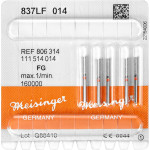 Diamanten 837L, gyémántcsiszoló, piros, ISO 014, FG, 5 darab