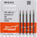 Diamanten 801, gyémántcsiszoló, zöld, ISO 014, HP, 5 darab