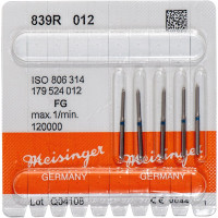 Diamanten 839R, gyémántcsiszoló, kék, ISO 012, FG, 5 darab