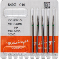 Diamanten 849, gyémántcsiszoló, zöld, ISO 016, HP, 5 darab