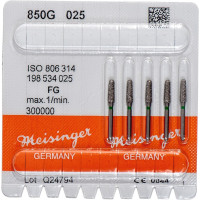 Diamanten 850, gyémántcsiszoló, zöld, ISO 025, FG, 5 darab