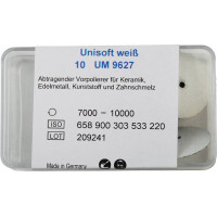 Unisoft (9627), Polírozó (Univerzális), szereletlen Lencse, fehér, 10 darab