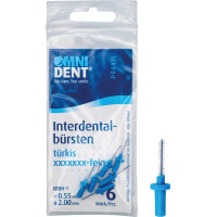Omni (0,55 mm ¦ 2,0 mm), Fogköztisztító kefe, világoskék, hengeres, 6 darab