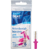 Omni (0,70 mm ¦ 5,0 mm), Fogköztisztító kefe, rózsaszín, hengeres, 6 darab