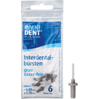 Omni (0,80 mm ¦ 0,9 mm), Fogköztisztító kefe, szürke, hengeres, 6 darab