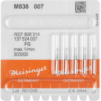 Mikro-Diamant M838, gyémántcsiszoló, kék, ISO 007, FG, 5 darab