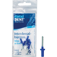 Omni (1,20 mm ¦ 3,0 mm), Fogköztisztító kefe, kék, hengeres, 6 darab