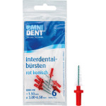 Omni (1,50 mm ¦ 3,0 - 6,5 mm), Fogköztisztító kefe, piros, kónuszos, 6 darab
