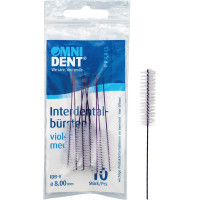 Omni, (8,0 mm), Fogköztisztító kefe, ibolya, hengeres, 10 darab