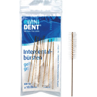 Omni (10,0 mm), Fogköztisztító kefe, sárga, hengeres, 10 darab