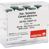 Csiszoló (703), Kézidarab (HP, Ø 2,35 mm, ISO 104, 44,5 mm) ISO 130 Korong, finom, Szilíciumkarbid - Kerámia, 1,5 mm, 12 darab