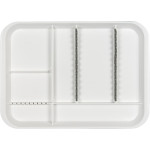 B-Lok Tray - Stück Tray 34 x 24,5 x 2,2 cm, mit Einteilung weiß - 20Z451A