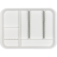 B-Lok Tray - Stück Tray 34 x 24,5 x 2,2 cm, mit Einteilung weiß - 20Z451A