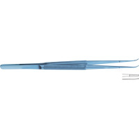 Mikropinzette - 1 db, 15 cm, gerade, Spitzenbreite: 0,8 mm, diamantiert, Titan - 12-580-15-09