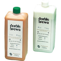 Double, Dublírszilikon, Üvegek, barna, Végkeménység Shore A 17, A-szilikon (VPS), 1:1, 2x1 darab