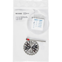 TOPDENT high-tech - darabokra szétszerelt állapotban, piros finom, Ø 35 mm x 0,26 mm