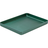 Norm-Tray Aluminium - 1 db, Boden ungelocht zöld, mini, 18 x 14 cm - 20920015