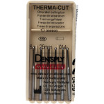 Therma-Cut (ISO 14) (25 mm), Fúró, Turbina (FG, Ø 1,6 mm, ISO 314, 19 mm) ISO 14 forgó, Gömb, Nemesacél, 25 mm, 6 darab