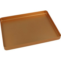 Norm-Tray Aluminium - 1 db, Boden ungelocht gold, mini, 18 x 14 cm - 20920014