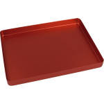 Norm-Tray Aluminium - 1 db, Boden ungelocht piros, mini, 18 x 14 cm - 20920013