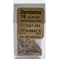 Surtex Classic (Gold) (M), (1,50 x 9,3 mm), Gyökércsap (Acél), aranyozott, Nemesacél, 15 darab