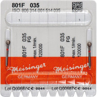 Diamanten 801, gyémántcsiszoló, piros, ISO 035, FG, 2 darab