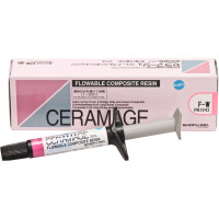 Ceramage (Flow) (Effect) (W), Leplezőanyagok, fecskendő, fehér, biokompatibilis, Mikrohybrid-kompozit, 73 súly %, 1 darab