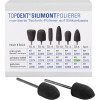 TOPDENT® Silimont Polierer Packung 6 darab, grün, grob, TD-10