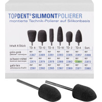 TOPDENT® Silimont Polierer Packung 6 darab, fekete, mittel, TD-4