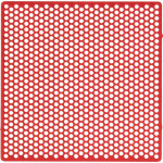 Lyukrács retenció, (70 x 70 x 0,60 mm), Lapok, piros, 20 darab