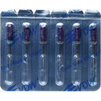 CC+File (363) (31 mm) (ISO 10), K-reszelő (kézzel), Fogantyú - műanyag ISO 10 sterilen csomagolva, ISO színkódolt, Nemesacél, 31 mm, 6 darab