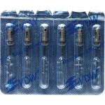 CC+File (363) (31 mm) (ISO 8), K-reszelő (kézzel), Fogantyú - műanyag ISO 8 sterilen csomagolva, ISO színkódolt, Nemesacél, 31 mm, 6 darab