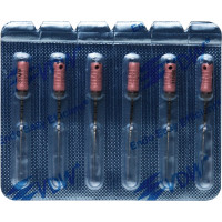 CC+File (363) (31 mm) (ISO 6), K-reszelő (kézzel), Fogantyú - műanyag ISO 6 sterilen csomagolva, ISO színkódolt, Nemesacél, 31 mm, 6 darab