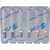 CC+Bur (353), K-Fúró, Fogantyú - műanyag ISO 6-10 röntgenopák, ISO színkódolt, Nemesacél, 21 mm, 3x2 darab