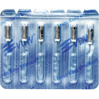 CC+Bur (353), K-Fúró, Fogantyú - műanyag ISO 8 röntgenopák, ISO színkódolt, Nemesacél, 21 mm, 6 darab