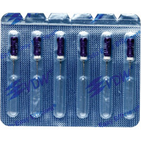 CC+Bur (353), K-Fúró, Fogantyú - műanyag ISO 10 röntgenopák, ISO színkódolt, Nemesacél, 21 mm, 6 darab