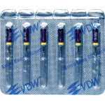 CC+Bur (353), K-Fúró, Fogantyú - műanyag ISO 10 röntgenopák, ISO színkódolt, Nemesacél, 25 mm, 6 darab