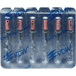 CC+Bur (353), K-Fúró, Fogantyú - műanyag ISO 6 röntgenopák, ISO színkódolt, Nemesacél, 31 mm, 6 darab