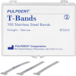 PCA T-Bands - matricaszalag, 100 db, keskeny, egyenes, acél