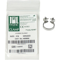 HYGENIC® Dental Dam Klammern - 1 db, Flügelklammer für teilweise durchgebrochene oder unregelmässig geformte Molaren, 14 - H0569 HYGENIC® Dental Dam Klammern - 1 db, Flügelklammer für teilweise durchgebrochene oder unregelmässig geformte Molaren, 14 - H0569