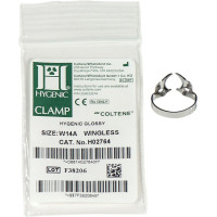 HYGENIC® Dental Dam Klammern - 1 db, Klammer nélkül Flügel Abwärtsfallender Kieferkamm, für große, teilweise durchbrochene Molaren HYGENIC® Dental Dam Klammern - 1 db, Klammer nélkül Flügel Abwärtsfallender Kieferkamm, für große, teilweise durchbrochene Molaren