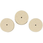 Polírozó (Kerámia), (21 x 3 mm), szereletlen Korong, sárga, Filc, 12 darab