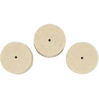 Polírozó (Kerámia), (21 x 3 mm), szereletlen Korong, sárga, Filc, 12 darab