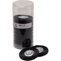 ProfiLab Schmalbürste Kunststoff - Packung 12 Stück schwarz, Ø 36 mm