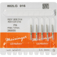 Diamanten 802L, gyémántcsiszoló, zöld, ISO 016, FG, 5 darab
