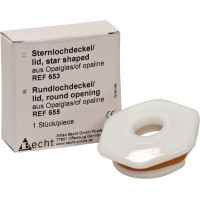 Wattebehälter, 1 darab, Rundlochdeckel aus Opalglas, autoklavierbar, für Wattebehälter